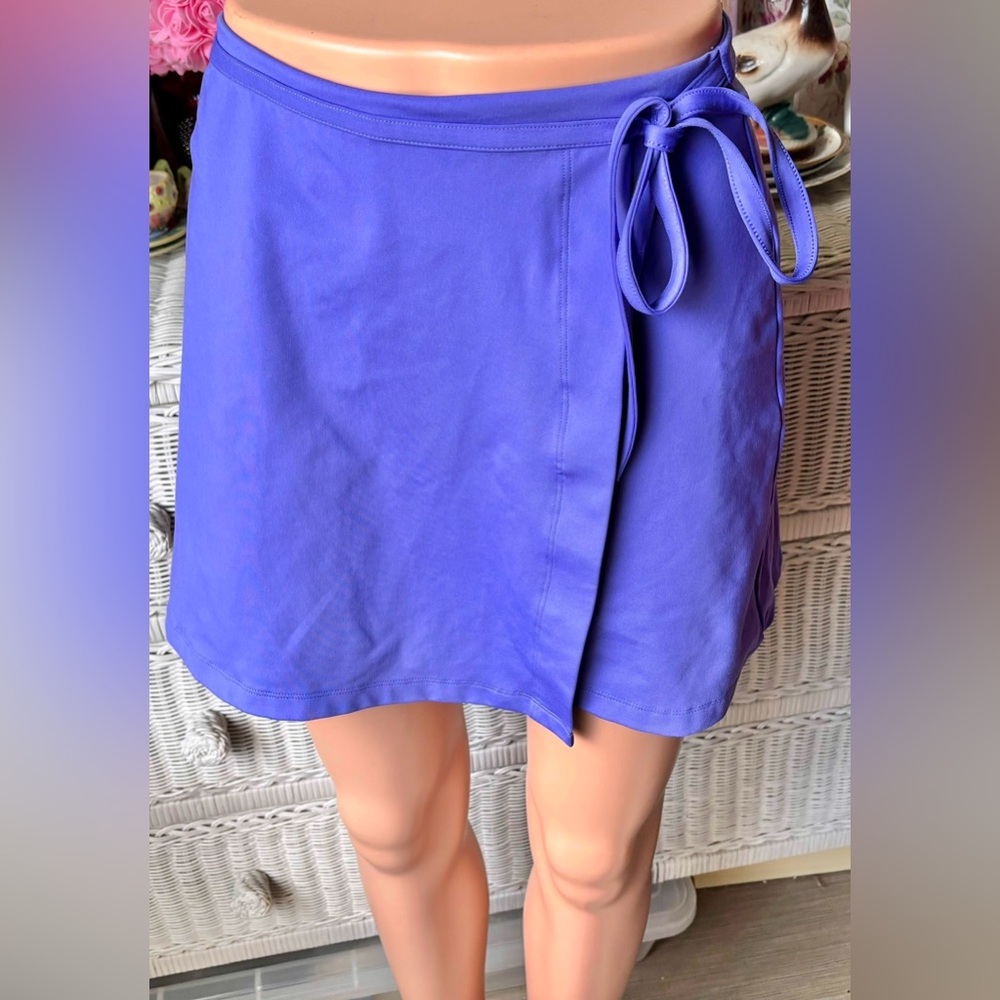 Girlfriend Collective Skort Wrap Style Short Stretchy Lavender Purple Size S